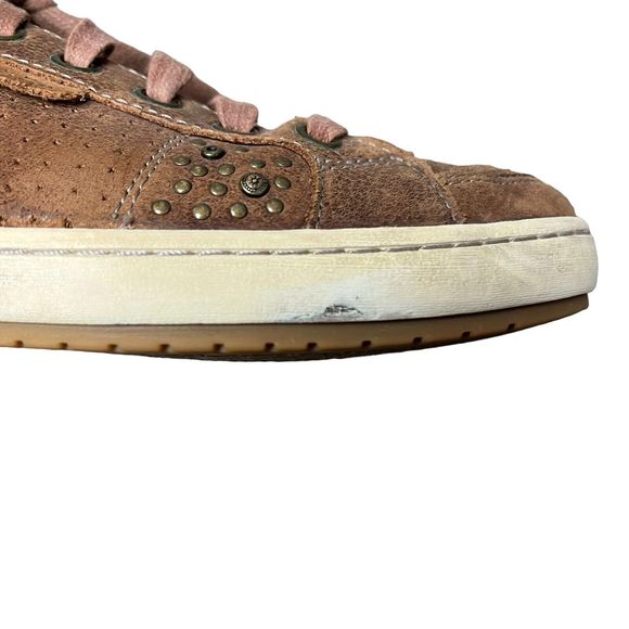 Taos Shoes Womens 8.5 EU39 Freedom Sneakers Brown Leather Casual Walking Studded - Picture 8 of 12